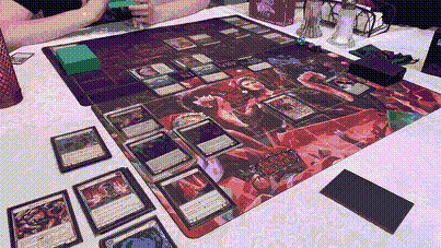 Playing Flesh & Blood with my eldest.