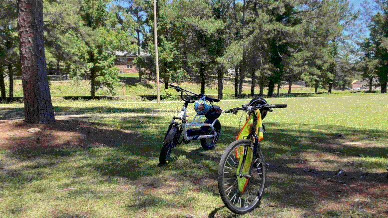 Our bikes at the park.