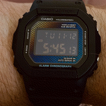 My new Casio DW5600 wristwatch.