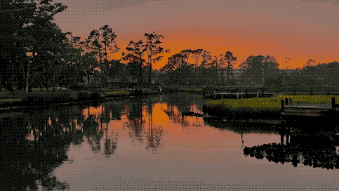 Sunset on the pier.