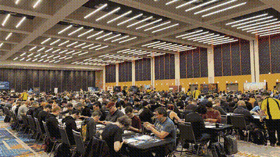 The convention hall at Calling: Memphis filled with gamers.