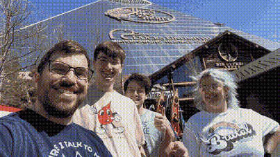 Most of the team at the Bass Pro Shops pyramid.
