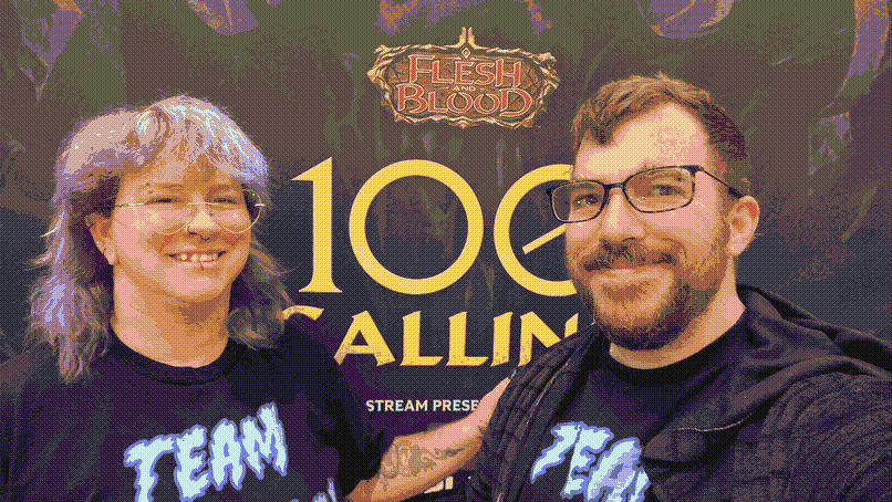 Zippi and I standing in front of the Calling 100 display in Atlanta.