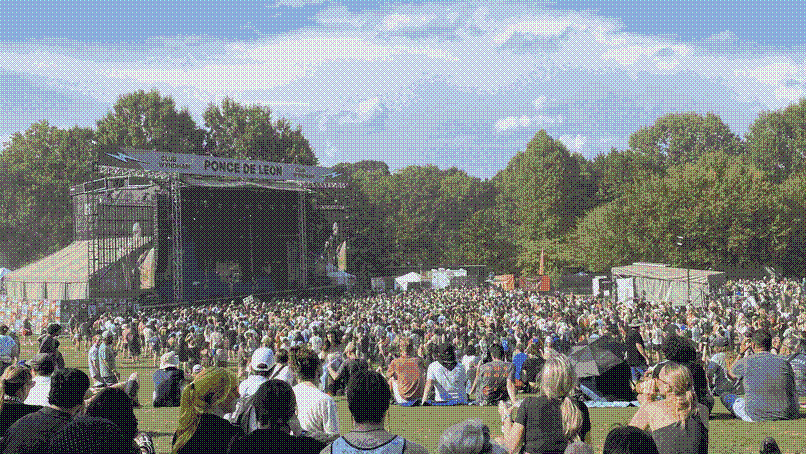 Psychedelic Porn Crumpets playing at Shaky Knees 2026.
