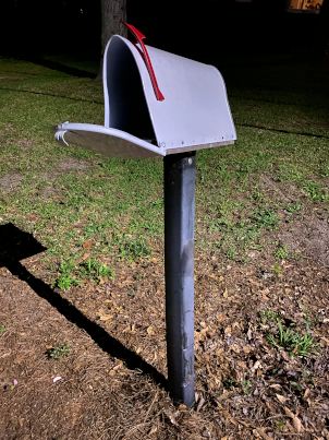 my bent mailbox.