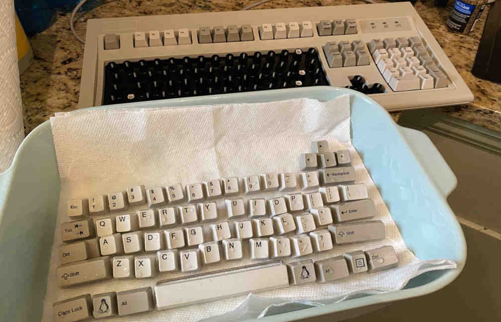 Cleaning my Model M keyboard.