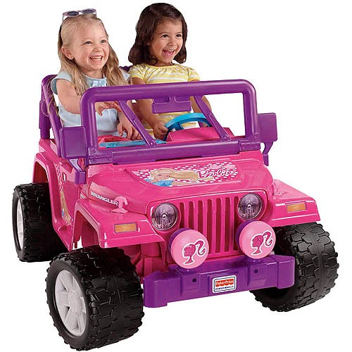 a pink power wheels jeep.