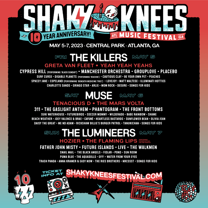 shaky knees 2023 poster.